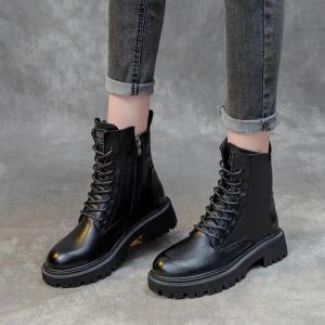 Martin Boots for Female Students, Thick-Soled Casual Warm Street Style