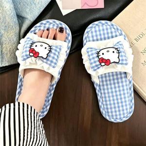 Slip Cute Floor Slippers for Women Winter Genuine Hellokitty