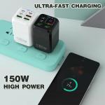 150W multi-port charger 3USB 3PD mobile phone 6 in 1 multi-port charging head 5v3.1A fast charging head