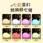 Whale Night Light Pat Lamp Colorful Breathing Ornament USB Charging Eye Protection Bedside Feeding Silicone Lamp