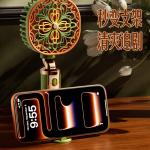 New Style Floral Vintage Handheld Mini Fan, Mini Rechargeable, Retro, Strong Wind, Long Battery Life
