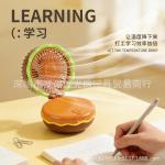 r Popular Item: Hamburger-Shaped Desktop Dormitory Fan, Handheld Dry Battery Creative Mini Fan