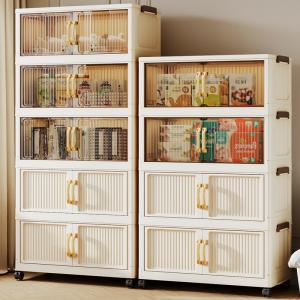 Ready-Stock Storage Cabinets, Large-Capacity, Thickened Kitchen Snack Cabinets, Installation-Free Storage Racks, Multi-Layer Storage Cabinets, Shelves
