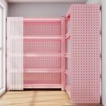 Household Storage Rack Hole Board Multi-Layer Shelf Toy Storage Rack Kitchen Supermarket Bookcase Bookshelf