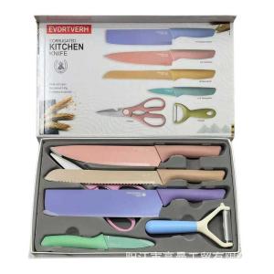 Colorfulful Wheat Straw Set Stainless Steel Kitchen Knives