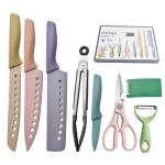 Colorfulful Wheat Straw Set Stainless Steel Kitchen Knives