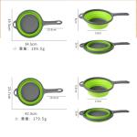 Foldableing Drain Basket with Handle Round Drain Basket Retractable Vegetable Washing Basket