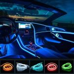 5m El Edge-Lit Cold Light USB Car Atmosphere Led Interior Atmosphere Light Luminous Line Door Gap Lamp Multi-Color