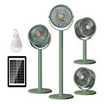 Solar Charging Floor Fan, Retractable USB Outdoor Lighting Circulation Fan