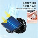 Outdoor Clip-On Fan with Solar Power + USB Dual Power Supply, Mini Portable Head