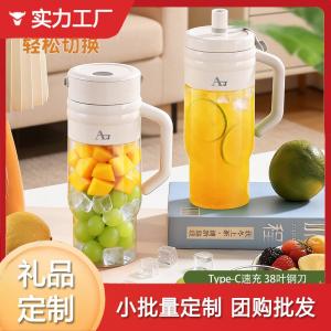 Electric Portable Juicer, Household Small Blender, Multifunctional Ice Crusher, Double Lid, Ce Certified