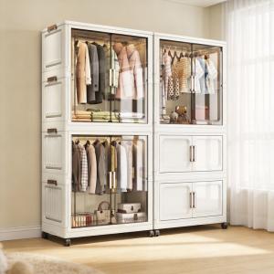 Thickened Baby Wardrobe, Foldable Infant Storage Cabinet, Can Hang Clothes, Household Storage Cabinet, Children's Clothing Small Wardrobe