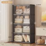 Wardrobe Flip-Top Multi-Layer Clothing Storage Cabinet with Doors, Dust-Proof Storage Cabinet, Large-Capacity Storage Wardrobe for Rental Housing