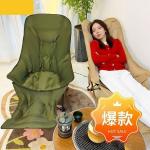 Chair with Cotton Footrest for Lunch Break, Single Folding Moon Chair with Three-Level Adjustment, Folding Bed