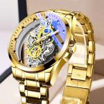 transparent hollow automatic mechanical watch men's watch men's waterproof luminous