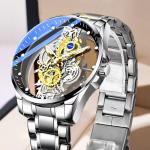 transparent hollow automatic mechanical watch men's watch men's waterproof luminous