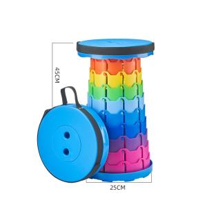 Portable Retractable Stool, Outdoor Foldableing Stool, Plastic Colored Mazar Stool, Rainbow Stool, Hiking and Camping Supplies, New Material