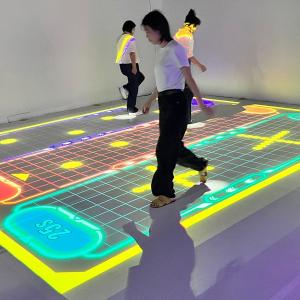 Indoor Trendy Sports Interactive Floor Grid Challenge Game Set with Foot-Stepping Game Console Project