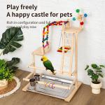Bird Stand Solid Wood Training Pepper Wood Shelf Playground Platform Hand-Raised Bird Floor Stand