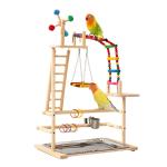 Bird Stand Solid Wood Training Pepper Wood Shelf Playground Platform Hand-Raised Bird Floor Stand