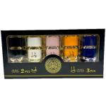 Lattafayaraasad Women's Perfume 5-Piece Gift Set Middle Eastern Dubai Style High Fragrance Content 12-18%