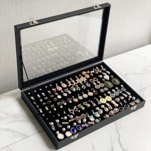 Black Jewelry Box Jewelry Box Necklace Ring Earrings Earrings Bracelet Antique Storage Display Box with Dustproof Cover