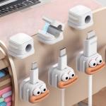 Desktop Wall-Mounted Mobile Phone Data Cable Charging Cable Storage and Fixing Device, Cable Clip, Plug, Cartoon Magnetic Cable Organizer