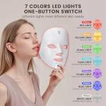 LED Light Therapy Mask, touch-chargeable, cross-border home use, seven-color photon beauty mask