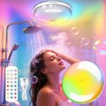 Cross-border best-selling Rechargeable Shower Light, waterproof bathroom ambient light