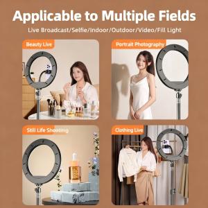 Ring Light for Mobile Live Streaming, Desktop Beauty Light for Streamers and Selfies
