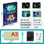 Draw With Light Fun: Kids' Glow-in-the-Dark Magic Doodle Drawing Board, Baby's Night-Glowing Fluorescent Writing Board