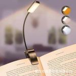 Cross-border best-selling 9 LED Rechargeable Book Light Clip-on Reading Lamp Gri