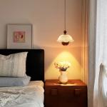 Mid-Century Glass Pendant Light - A French vintage-style pendant light for bedrooms and entryways, offering a touch of luxury.