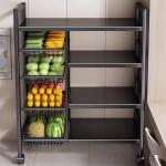 Kitchen storage rack, dormitory storage rack, thickened household fruit and vegetable basket storage rack, multi-functional mesh basket storage rack