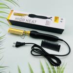 Amazon dual-use electric copper comb for dry and wet hair straightening, hair straightener, household curling iron, hair curling comb wholesale
