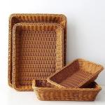 Imitation rattan fruit display basket, handmade woven basket, bread basket, snack storage basket, supermarket fruit basket, rattan basket
