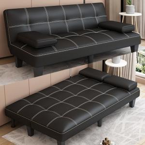 Reversible sofa bed, foldable simple beanbag chair, suitable for rental rooms, living rooms, apartments, small offices, double seats.