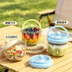 Portable oatmeal cup/yogurt bowl with lid and spoon, breakfast bowl, yogurt, fruit salad, dessert bowl, bird's nest bowl