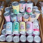 Cute and creative mini toys for students, portable cola can wipes,