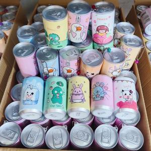 Cute and creative mini toys for students, portable cola can wipes,