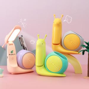 Multifunctional snail desk lamp, USB rechargeable, children's study LED eye-protection desk lamp, dormitory bedroom bedside lamp wholesale.