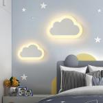 Cloud wall lamp, bedroom bedside lamp, smiley face cartoon children's room boy and girl Nordic background wall, foreign trade cross-border hot product