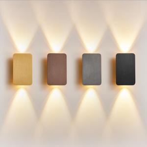 Nordic minimalist bedside wall lamp, brushed aluminum, hotel