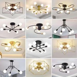 Bedroom ceiling light, living room light, study light, modern minimalist warm creative gold light fixture, Nordic style.