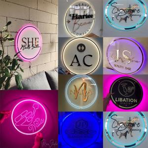 Foreign trade, cross-border, acrylic neon lights, nail salon, hair salon neon lights, backlit advertising signs, logos, and light boards.