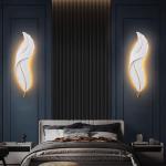 Feather wall lamp, living room, light luxury creative