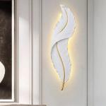 Feather wall lamp, living room, light luxury creative