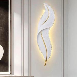 Feather wall lamp, living room, light luxury creative