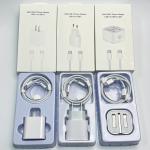 Compatible with Apple iPhone 16 PD 35W UK standard fast charging kit, USB-C braided cable, and Apple iPhone 17 charger (US standard).
