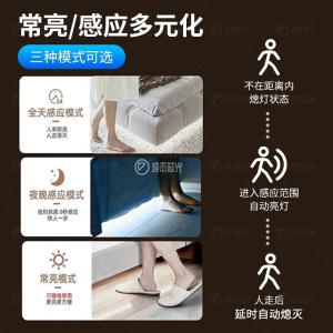 Bedroom bedside rechargeable human body sensor light strip, smart sensor soft light ambient light strip, sensor neon light strip